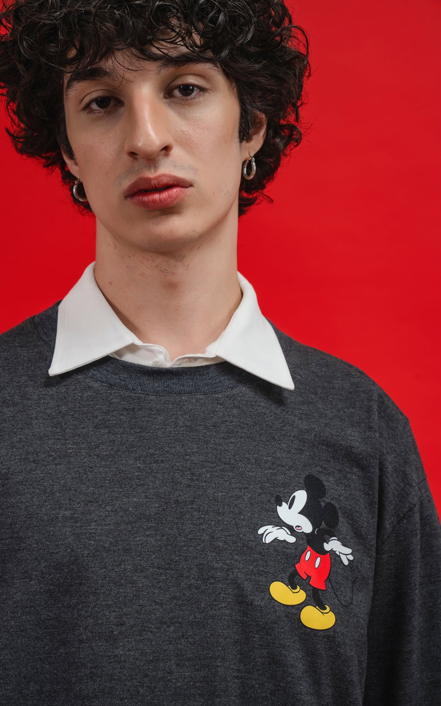 Remera Disney Shadow [ Melange Oscuro ]