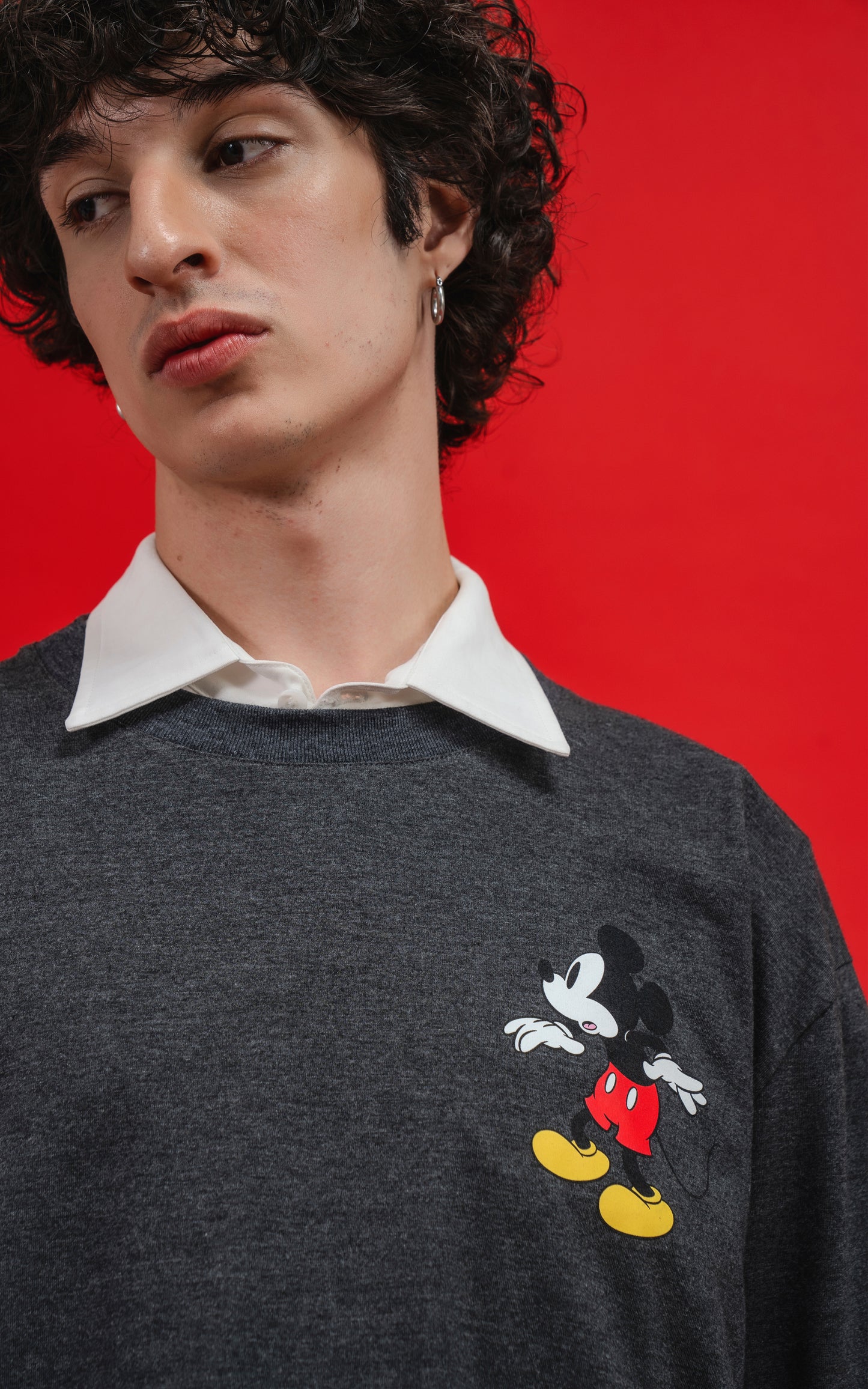 Remera Disney Shadow [ Melange Oscuro ]