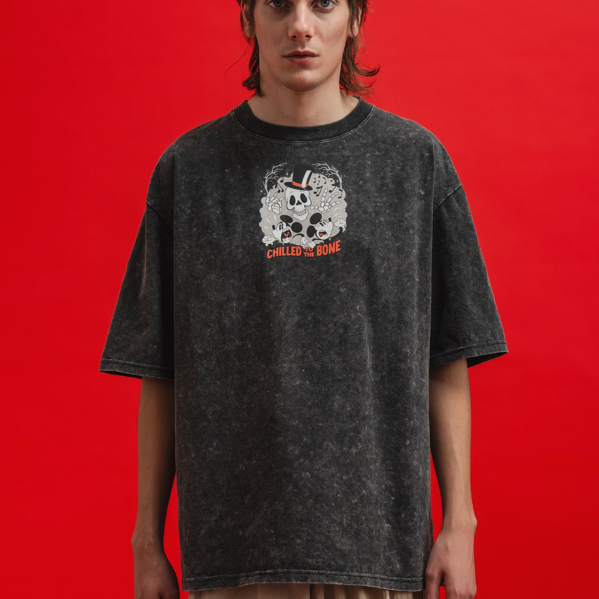REMERA DISNEY BACK TO SKULL [ NEVADO ]