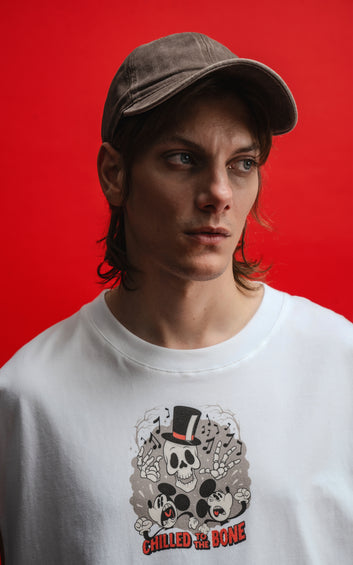 SUDADERA DISNEY BACK TO SKULL [ BLANCO ]