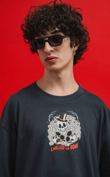 REMERA DISNEY BACK TO SKULL [ CARBÓN ]