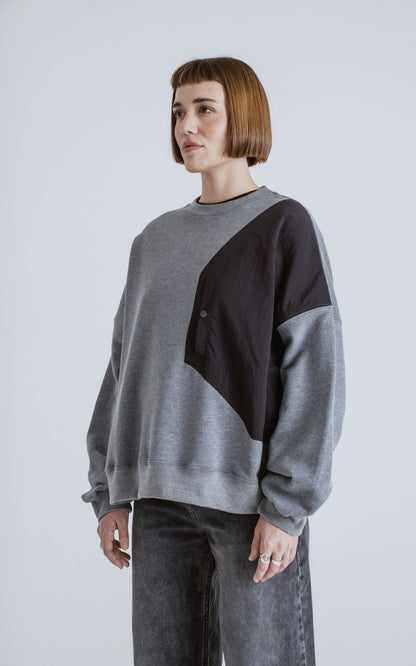 Buzo Layer [ Melange - Negro ]