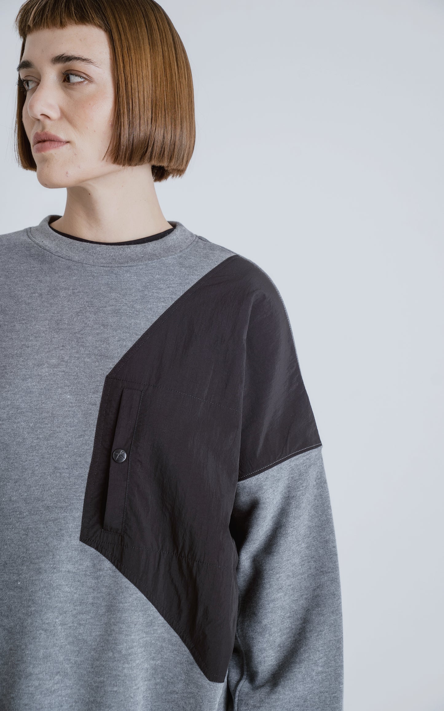 Buzo Layer [ Melange - Negro ]