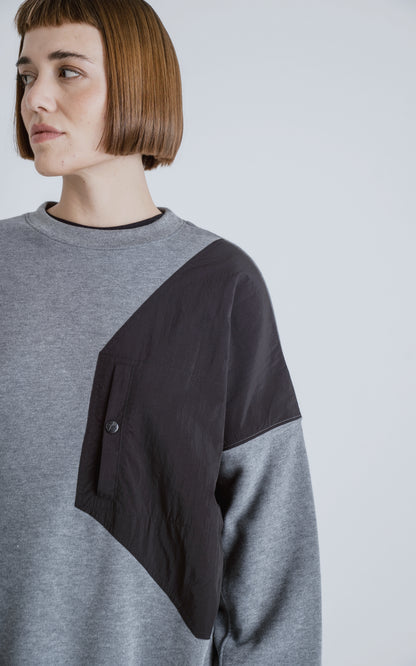 Buzo Layer [ Melange - Negro ]