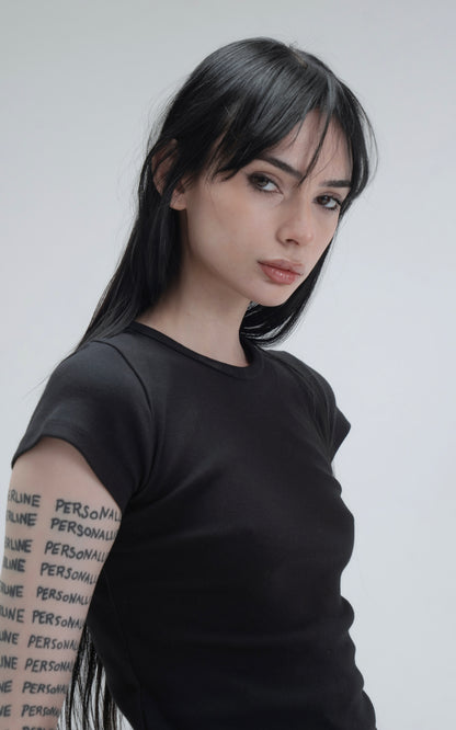 Remera Baby Tee [ Negro ]