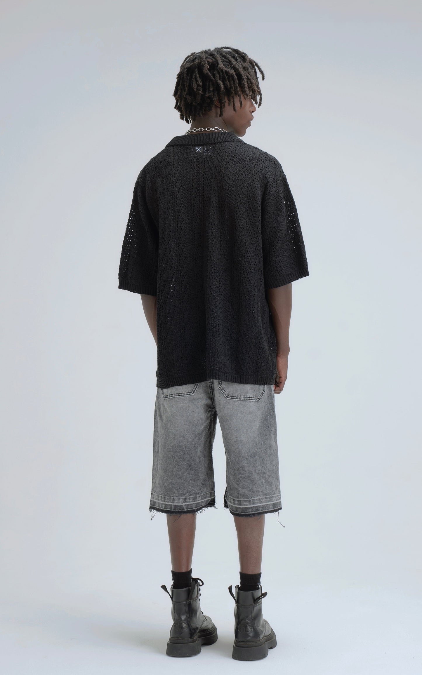 Camisa Tejida Kumo [ Negro ]