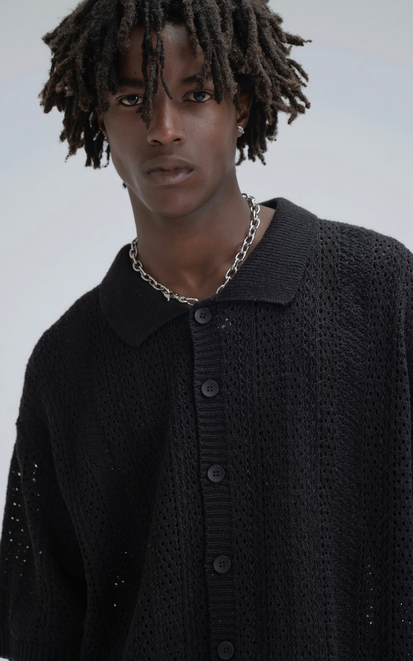 Camisa Tejida Kumo [ Negro ]