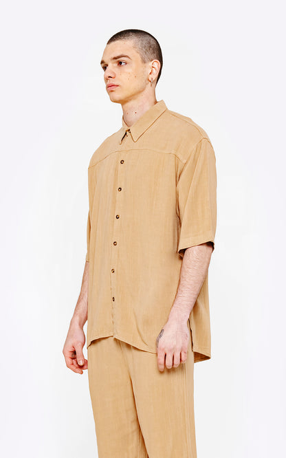 Camisa Lino Nice [ Beige ]
