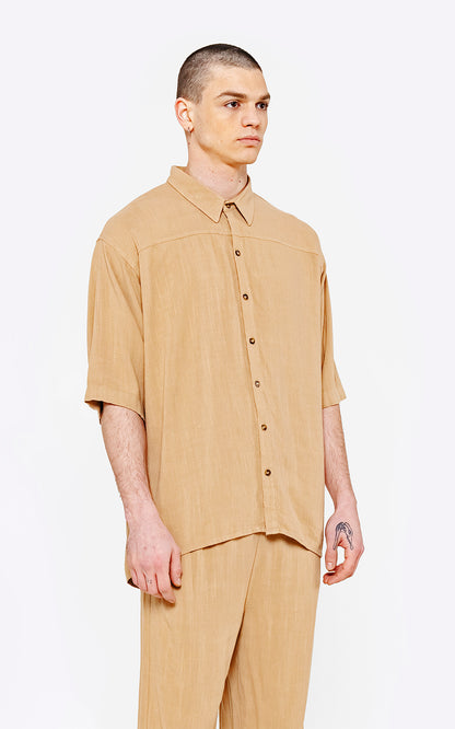 Camisa Lino Nice [ Beige ]