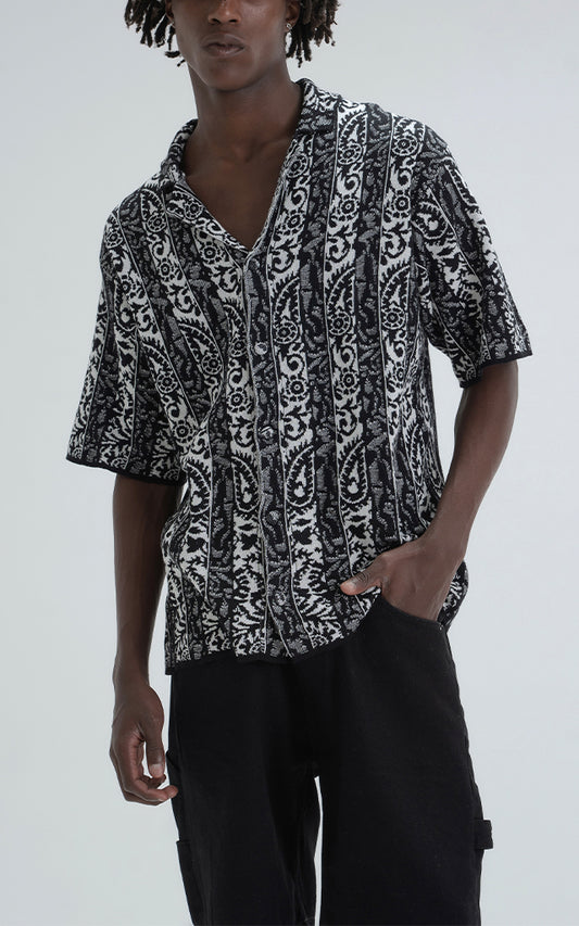 Camisa Hijari [ Negro Blanco ]
