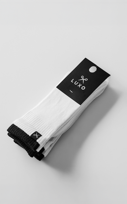 Medias Cuff Pack x 2 [ Blanco - Blanco ]
