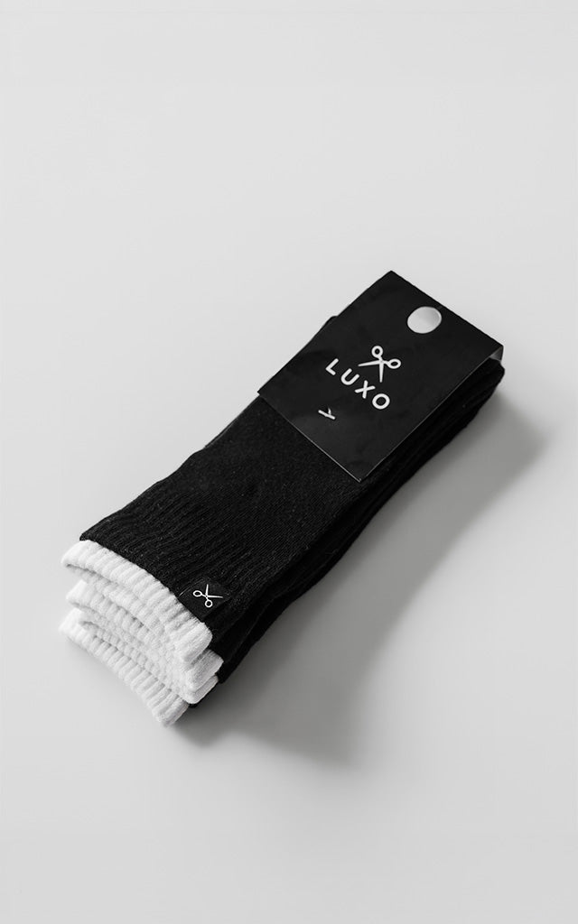 Medias Cuff Pack x 2 [ Negro - Negro ]