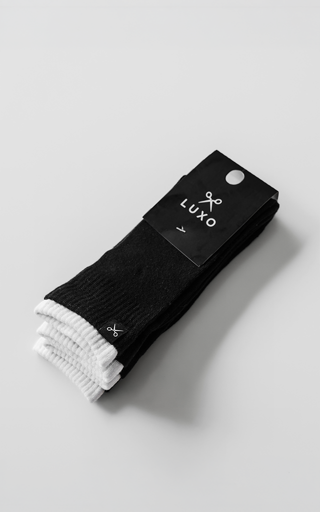 Medias Cuff Pack x 2 [ Negro - Negro ]