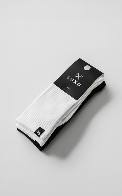 Medias P.M. Pack x 2 [ Negro - Blanco ]