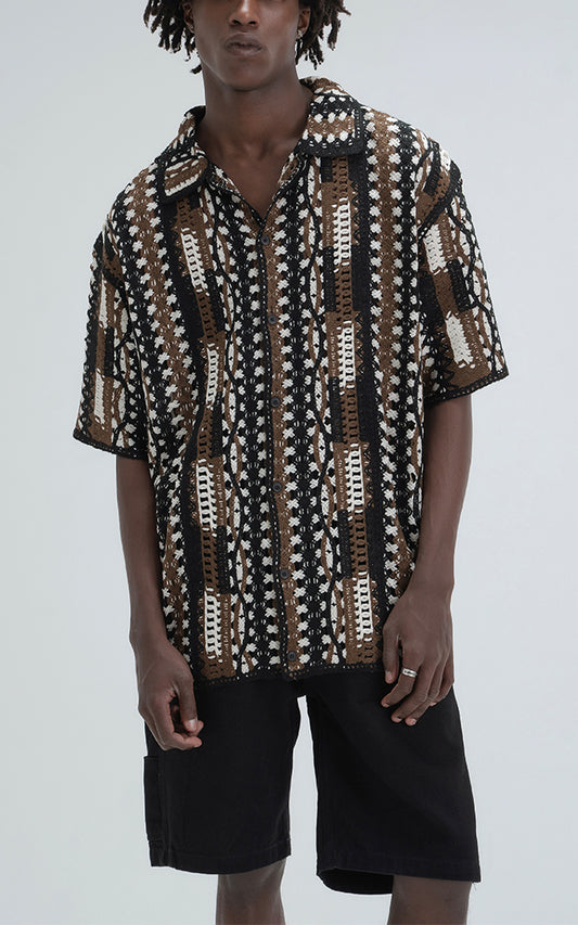 Camisa Tejida Tsuki [ Negro ]