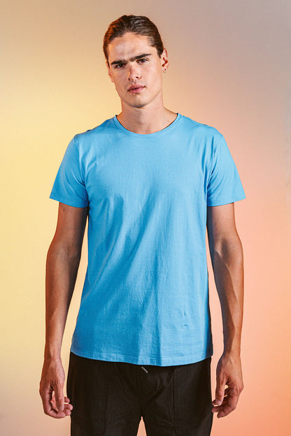 Remera Relax Fit Pima 50.1 [ Celeste ]