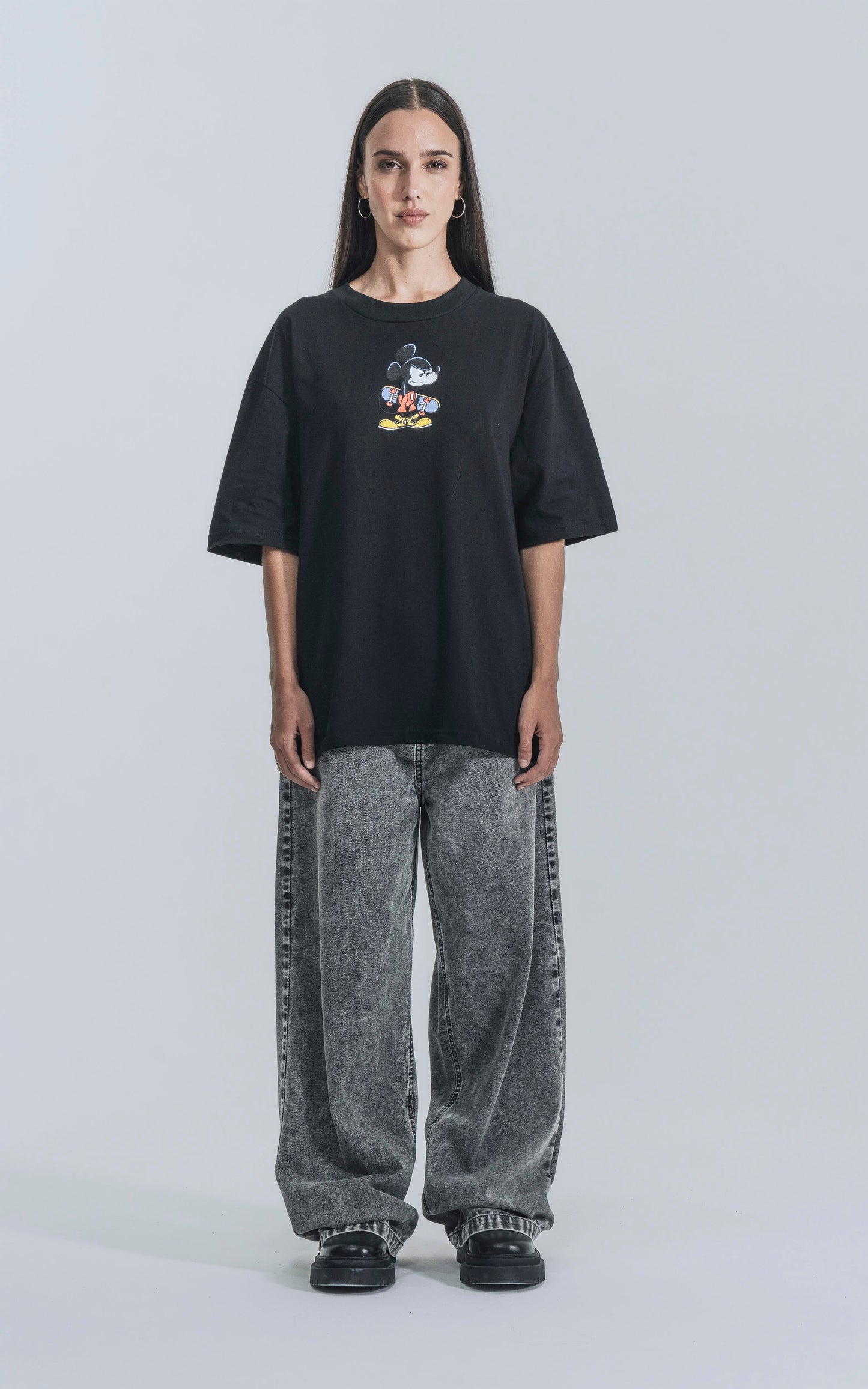 Remera Disney Skateflow [ Negro ]