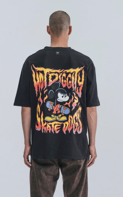 Remera Disney Skateflow [ Negro ]