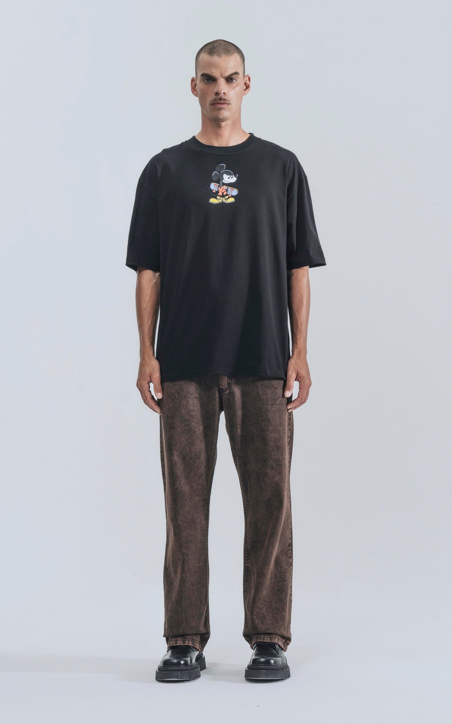 Remera Disney Skateflow [ Negro ]