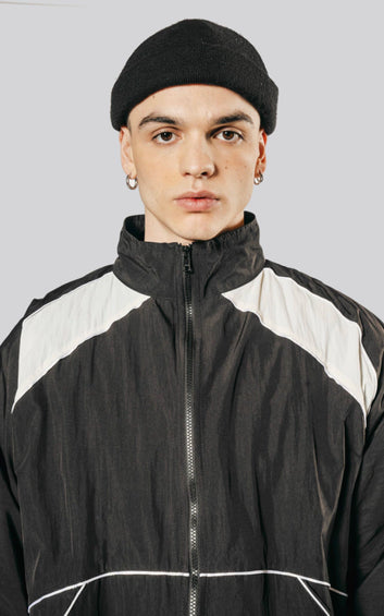 CAMPERA SOLUTION [ NEGRO - BLANCO ]