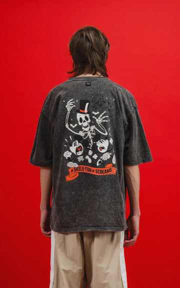 REMERA DISNEY BACK TO SKULL [ NEVADO ]