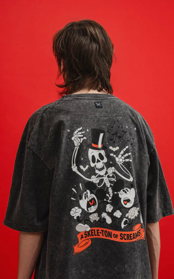 REMERA DISNEY BACK TO SKULL [ NEVADO ]