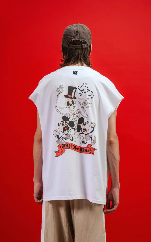 SUDADERA DISNEY BACK TO SKULL [ BLANCO ]