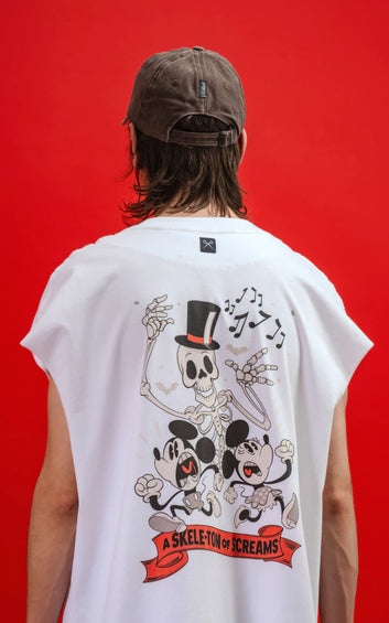 SUDADERA DISNEY BACK TO SKULL [ BLANCO ]