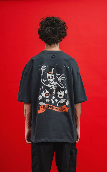 REMERA DISNEY BACK TO SKULL [ CARBÓN ]