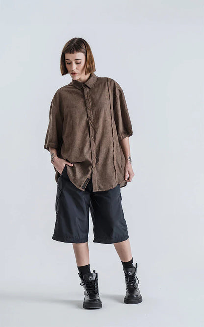 Camisa Grain [ Maltinto Chocolate ]