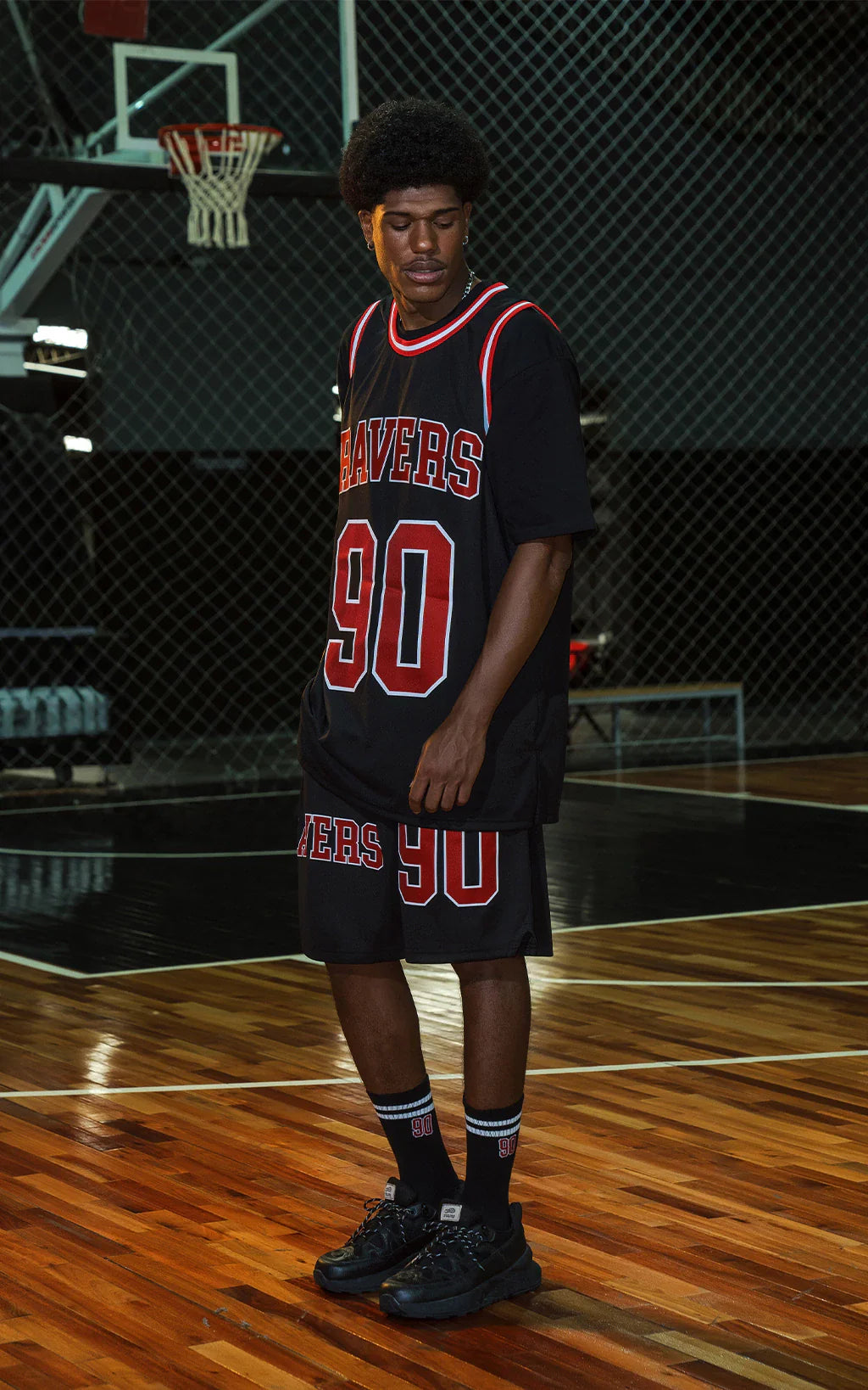 Bermuda Ravers Nba [ Negro / Rojo ]
