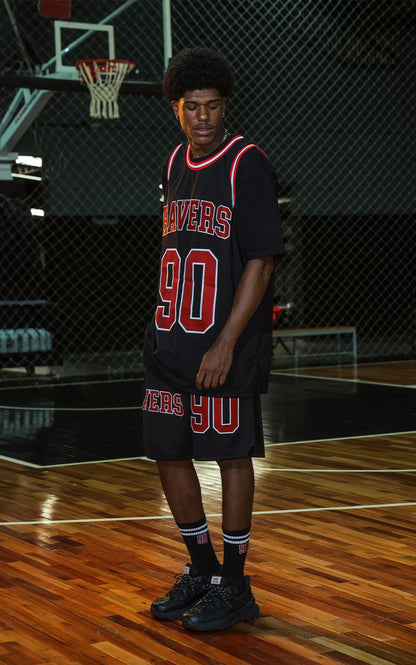 Bermuda Ravers Nba [ Negro / Rojo ]