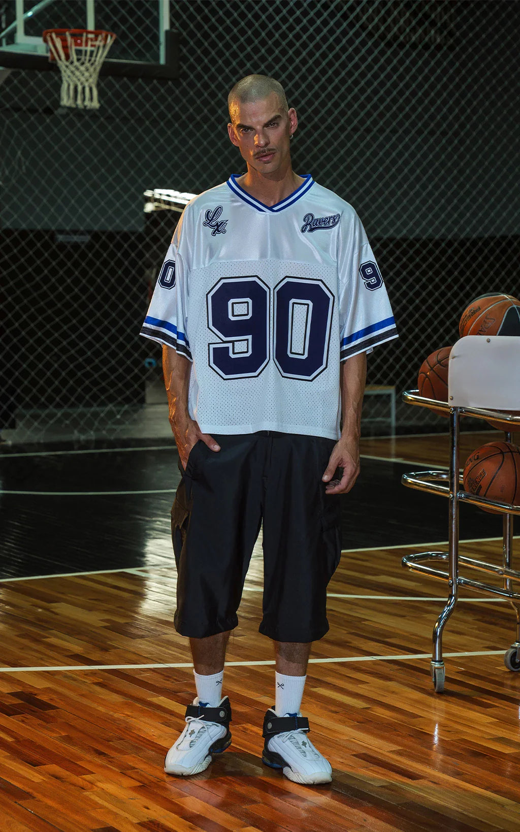Camiseta Ravers Nfl [ Blanco / Azul ]