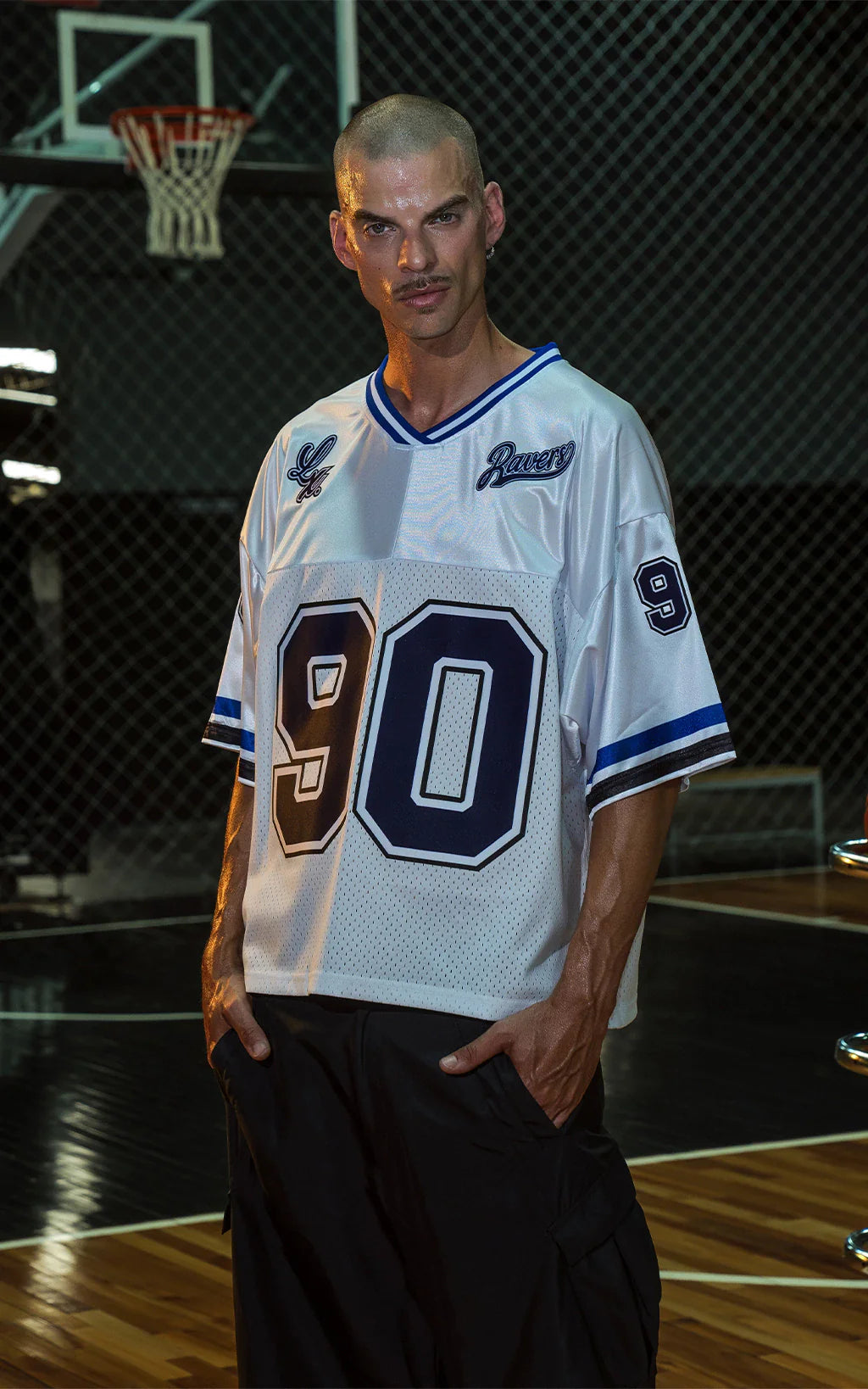 Camiseta Ravers Nfl [ Blanco / Azul ]