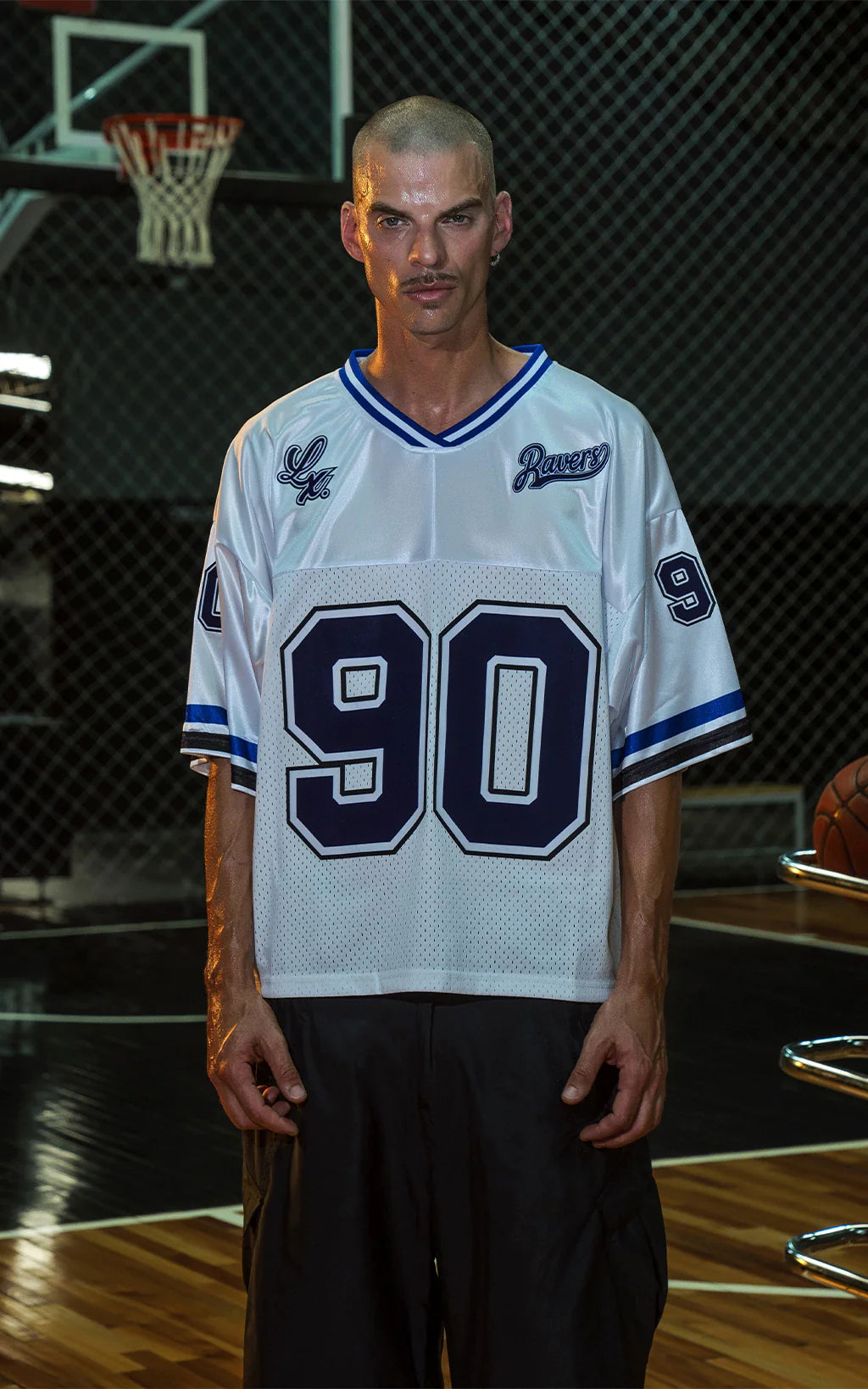 Camiseta Ravers Nfl [ Blanco / Azul ]