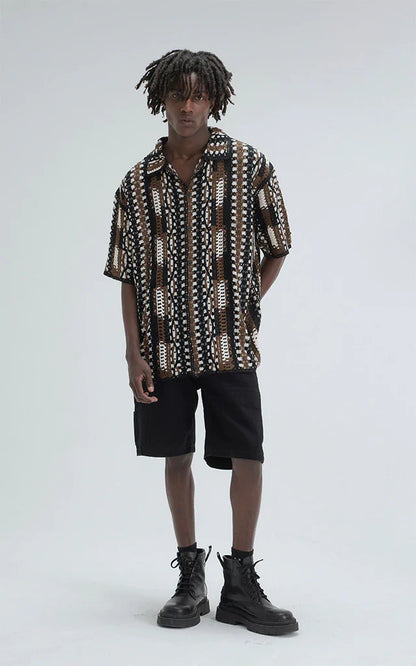 Camisa Tejida Tsuki [ Negro ]