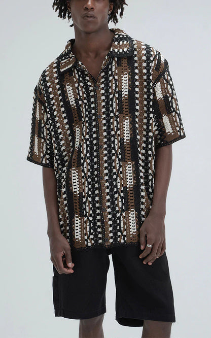 Camisa Tejida Tsuki [ Negro ]