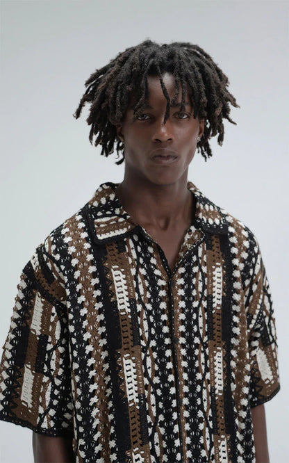 Camisa Tejida Tsuki [ Negro ]