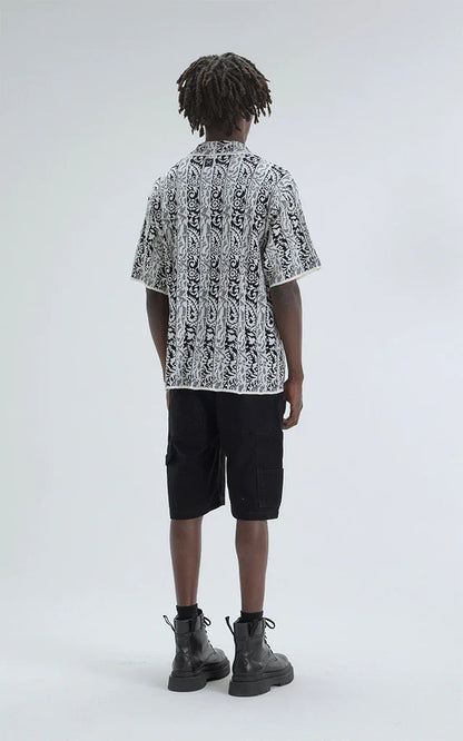 Camisa Hijari [ Blanco-Negro ]