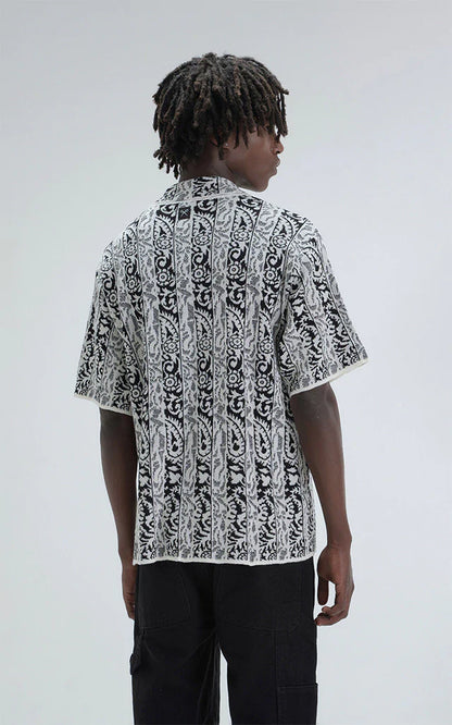 Camisa Hijari [ Blanco-Negro ]