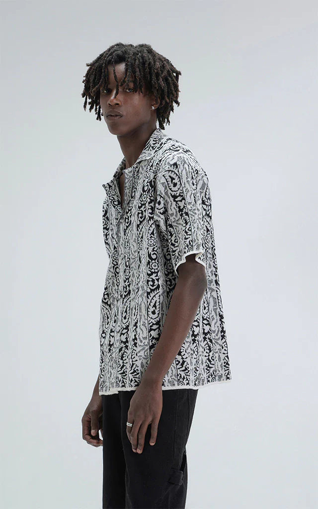 Camisa Hijari [ Blanco-Negro ]