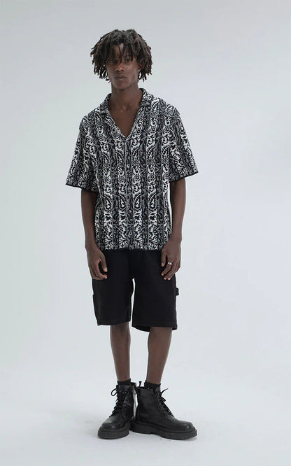 Camisa Hijari [ Negro Blanco ]