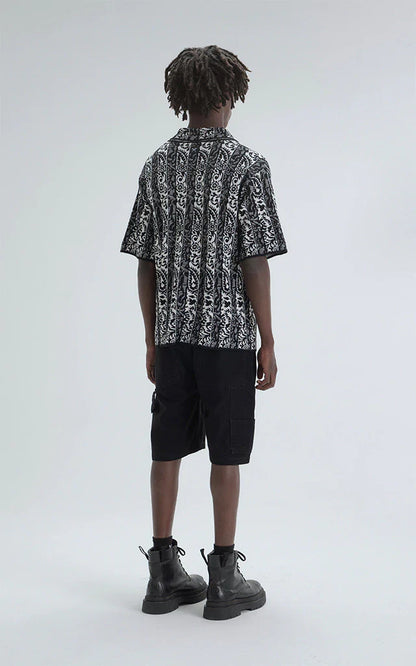 Camisa Hijari [ Negro Blanco ]