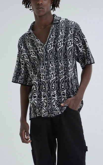 Camisa Hijari [ Negro Blanco ]