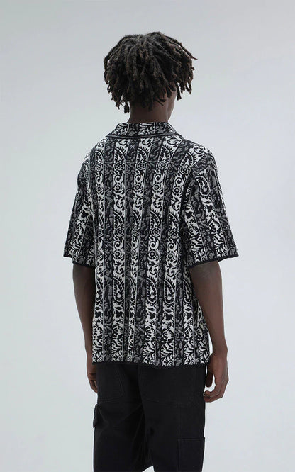 Camisa Hijari [ Negro Blanco ]