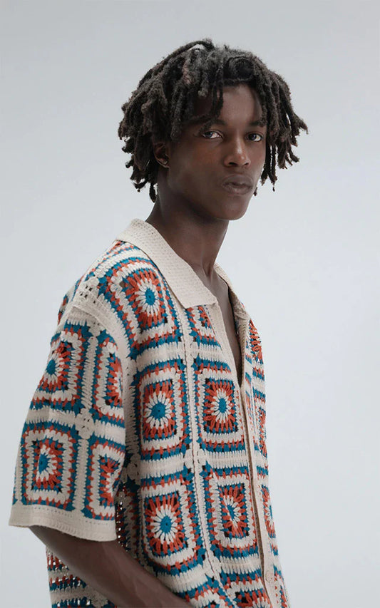 CAMISA TEJIDA HANA [ BEIGE ]