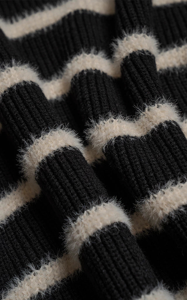 Sweater Rayas Finas [ Blanco / Negro ]