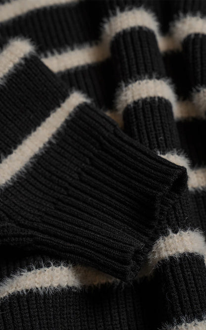 Sweater Rayas Finas [ Blanco / Negro ]