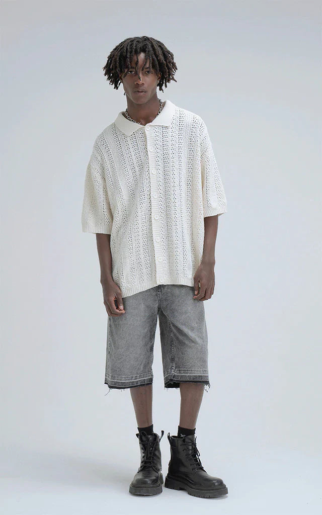 Camisa Tejida Kumo [ Beige ]