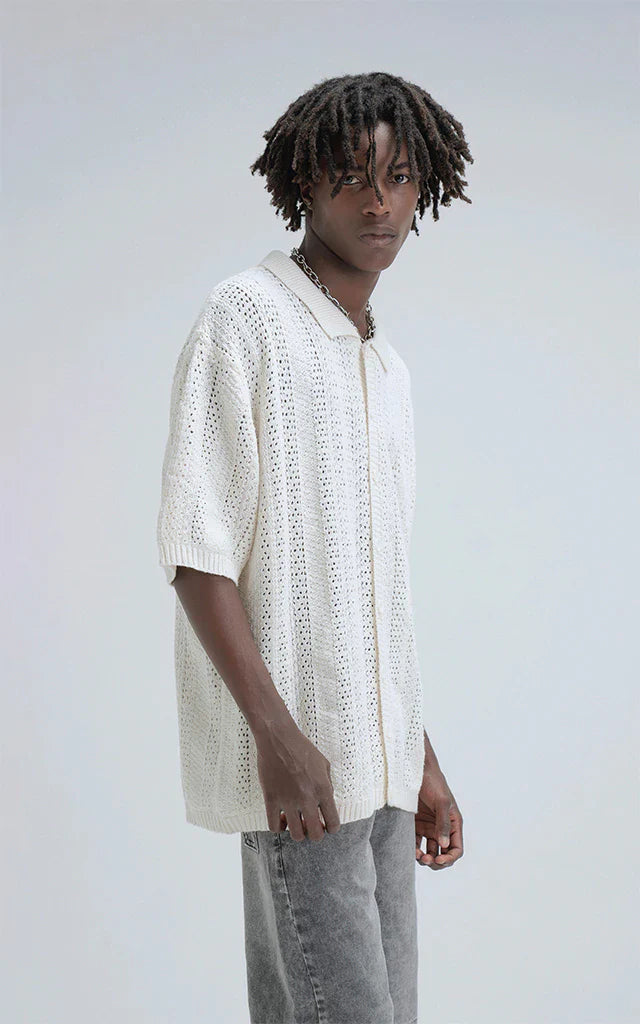 Camisa Tejida Kumo [ Beige ]
